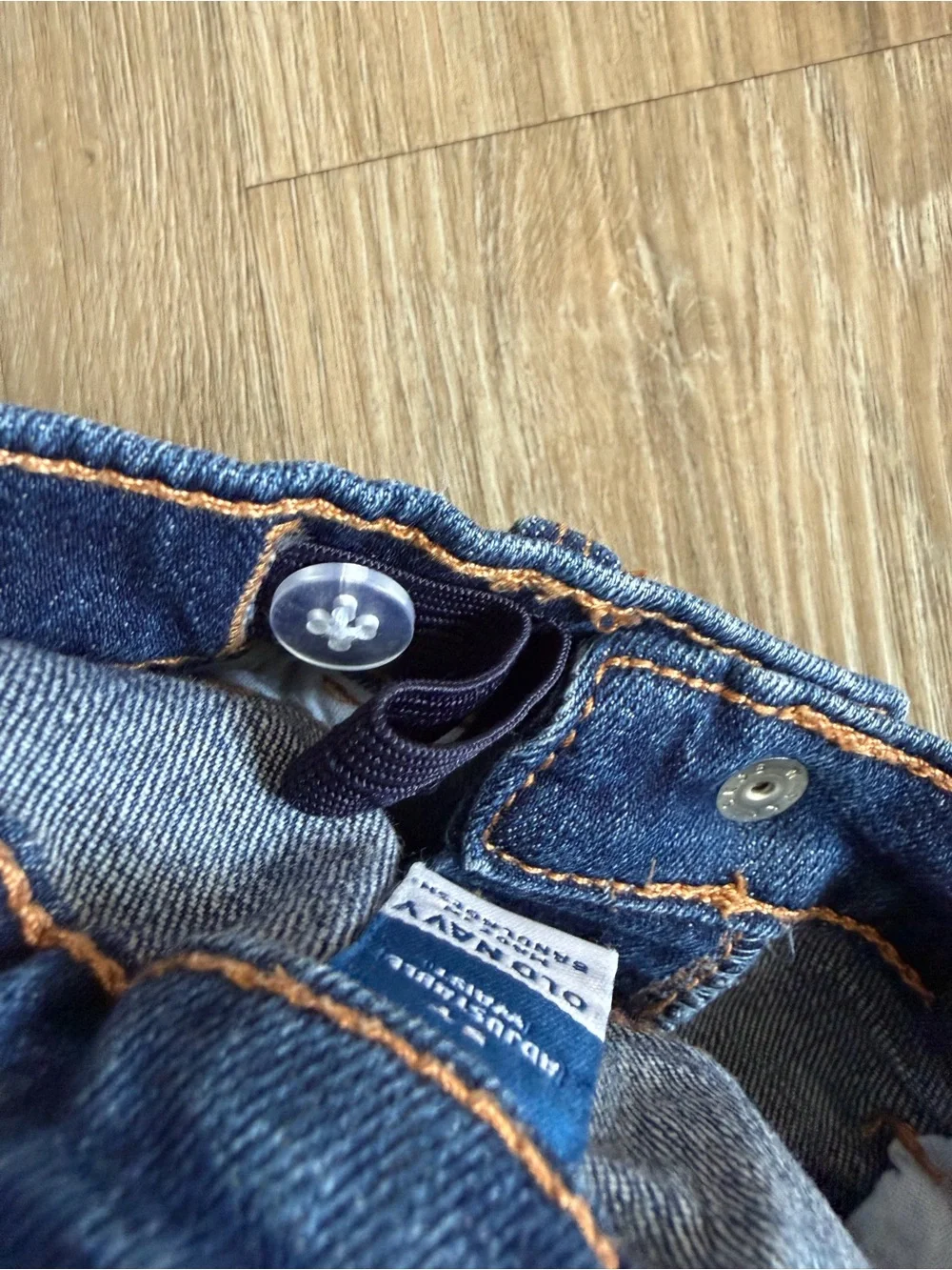 Old Navy Dark Blue Rolled Hem Denim Shorts